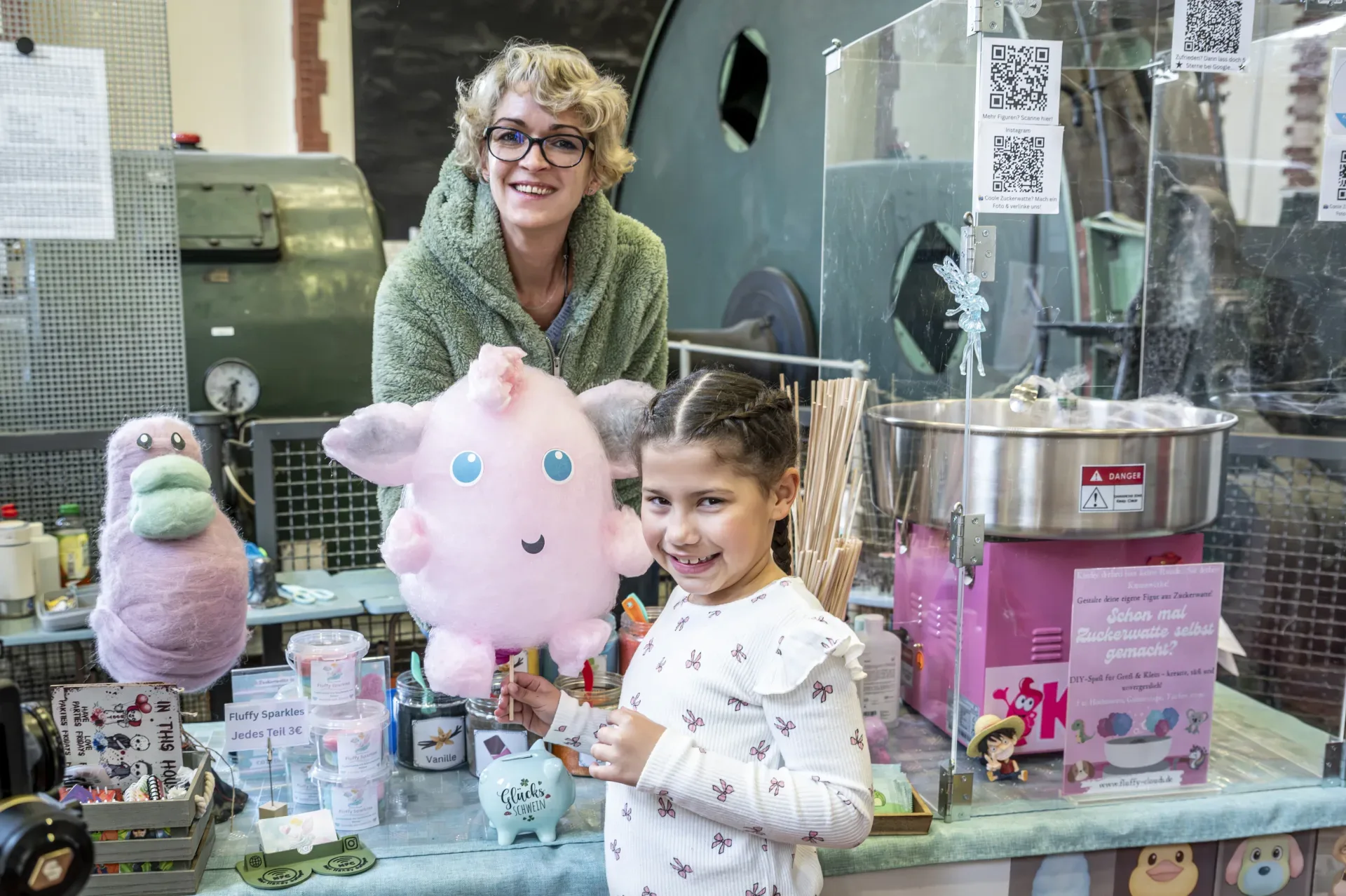 Charity-Event mit individuell geformter Zuckerwatte